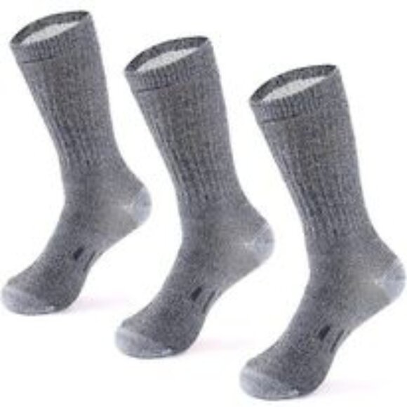 Northern Lakes - 72% Merino Wool Boot Socks - 3 Pairs - Large - Grey - NEW - Picture 1 of 2